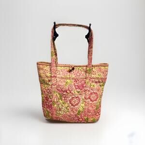 VERA BRADLEY PETAL PINK Large TOTE - VERY RARE - USED SmallFlaw Inside See Pics